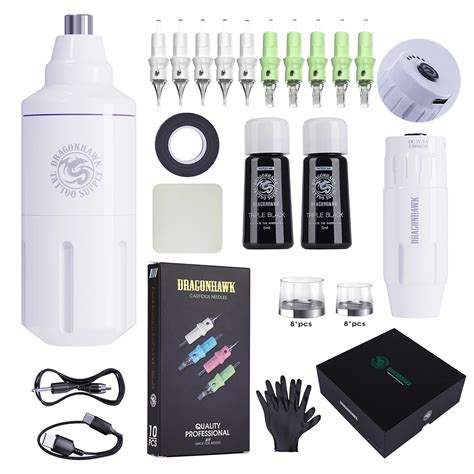 Dragonhawk Kit De M Quina De Tatuaje Rotativa Mini Pro Pluma Inal