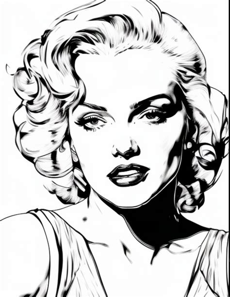 Marilyn Monroe Coloring Pages Creativitycolor