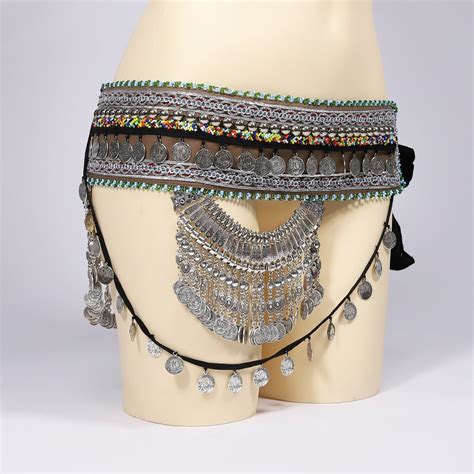 Tribal Belly Dance Belt With Arabic Jewelry And Coins Chain Etsy