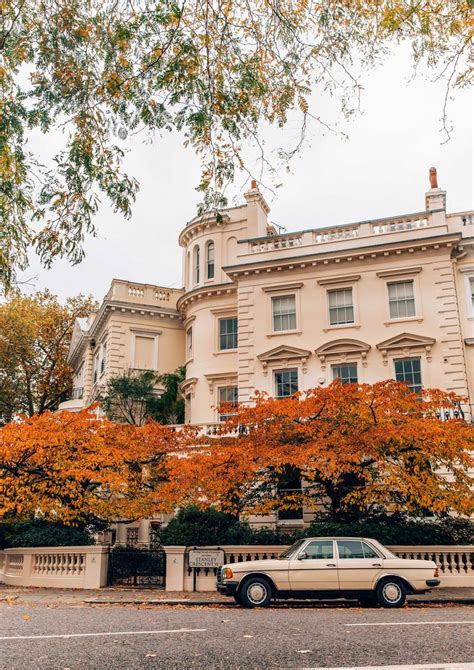 Autumn In Notting Hill London Architecture Wall Art Print Autumn