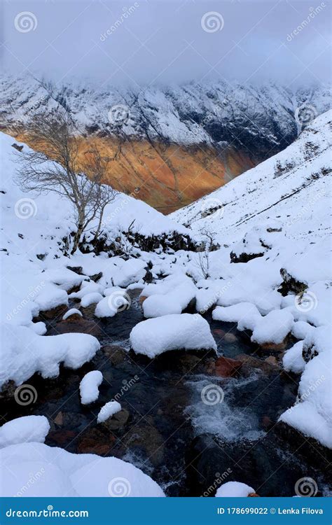 Glencoe Valley in the Winter Stock Photo - Image of glencoe, wintertime ...