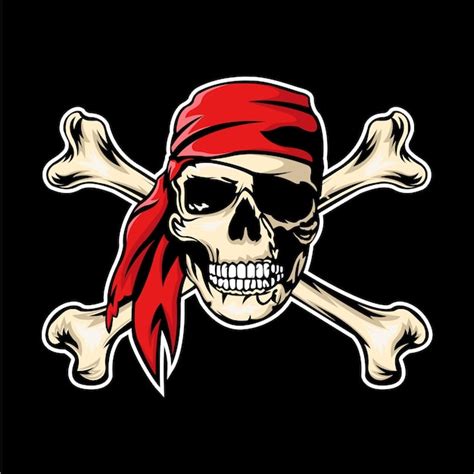 Premium Vector Pirates Skull Mascot Logo Vector