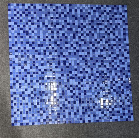 BLUE MIX Square Polished Ceramic Porcelain Tile For Swimmingpool Size