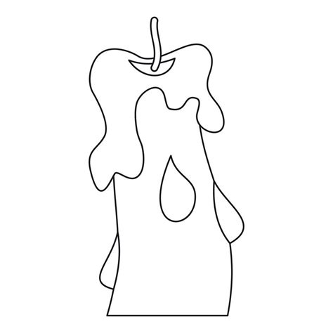 Candle icon, outline style 15221474 Vector Art at Vecteezy