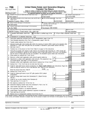 Fillable Online United States Estate And Generation Skipping Transfer