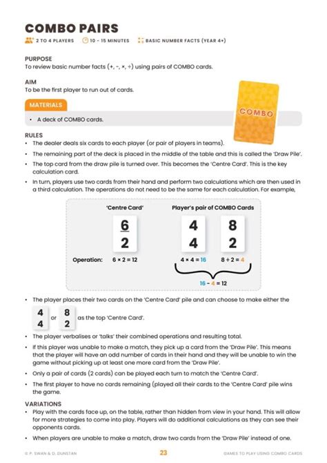 Games to Play Using COMBO | Dr Paul Swan