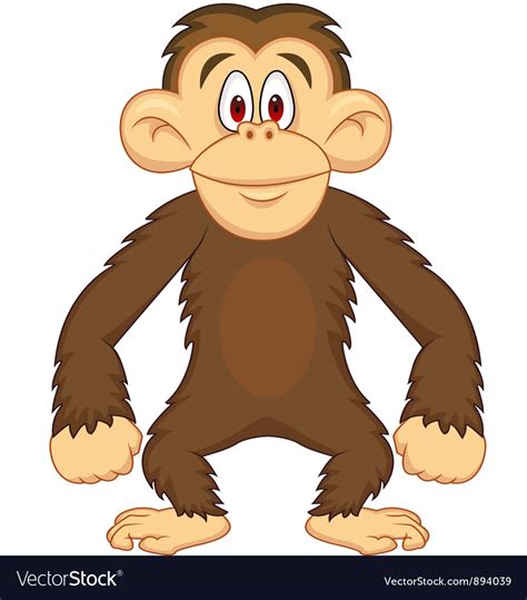 Cute Monkey Cartoon Royalty Free Vector Image VectorStock