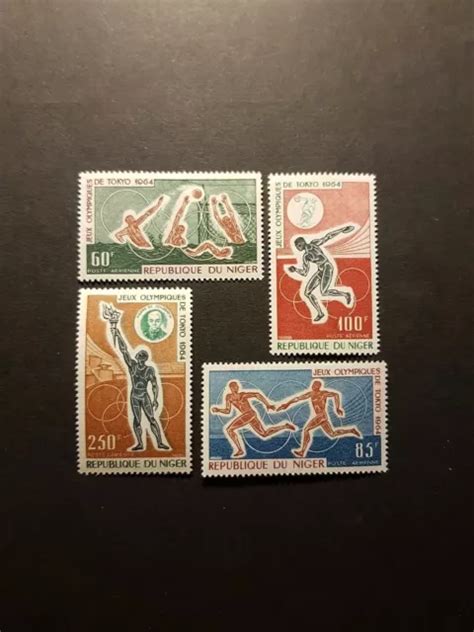 TIMBRE NIGER JEUX Olympiques Tokyo Poste Aérienne Pa N45 48 Neuf Mlh