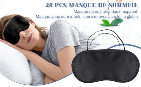 24 Pcs Masque De Sommeil Masque De Nuit Ultra Doux Respirant Masque