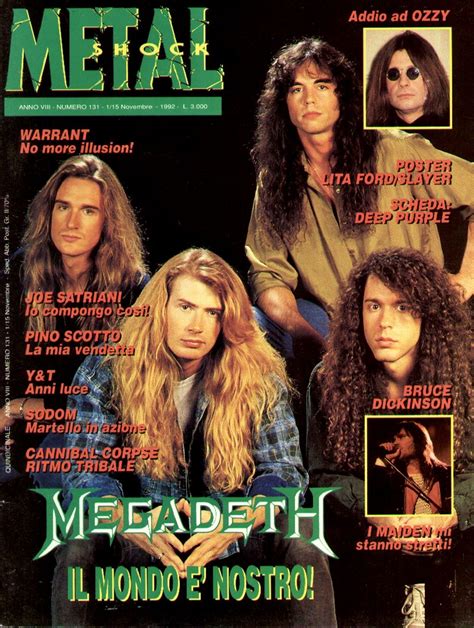 Megadeth Nov Metal Shock Magazine Cover Punk Poster Retro Poster