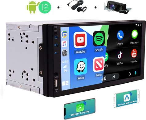 Boscer 2Din Autoradio Universeel Apple Carplay Android Auto