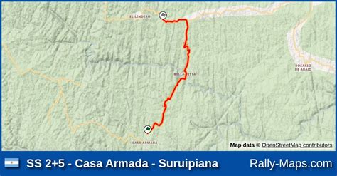 SS 2 5 Casa Armada Suruipiana Stage Map Rally Del Poncho 2023