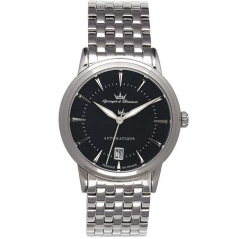 Montre Yonger Bresson YBH 8347 01M Homme Classique Noir Acier