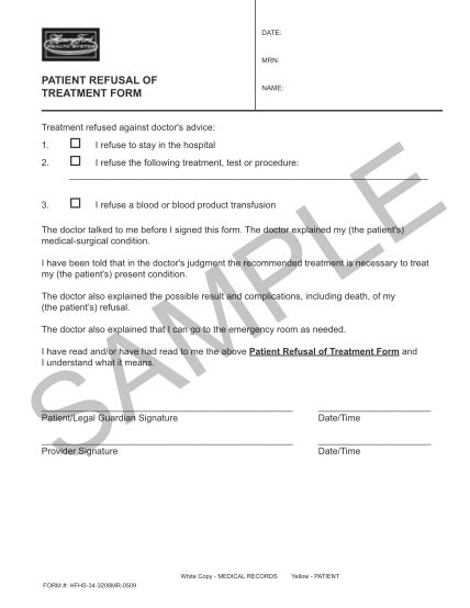 26 Refusal Of Care Against Medical Advice Page 2 Free To Edit Download And Print Cocodoc