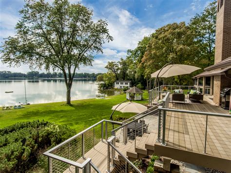 Wing Lake Lake View Deck Mark Adler Custom Homes