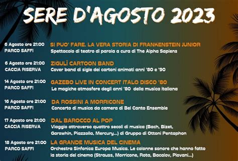 Settimana Di Ferragosto A Santa Marinella Musica E Fuochi Dartificio