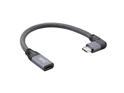 Cablecc Left Right Angled Usb C Usb 31 Type C Male To Female Extension