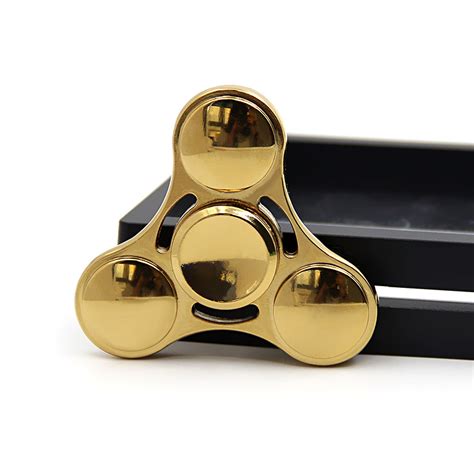 Gold Ufo Tri Spinner Fidget Spinner Toy Edc