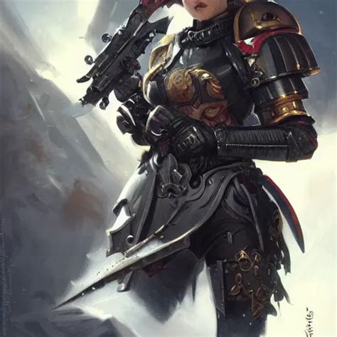 Beautiful Female Inquisitor Warhammer K Leather Stable Diffusion