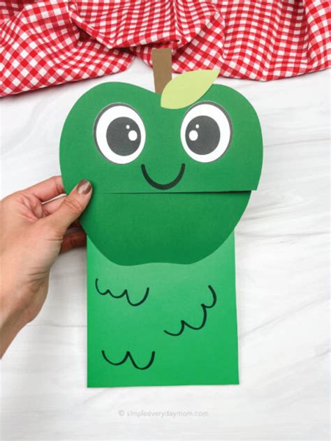 Paper Bag Apple Craft For Kids Free Template