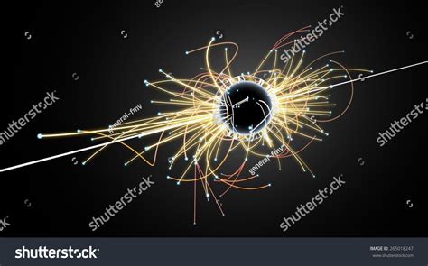 Particle Collision And Blackhole In Lhc Large Hadron Collider Stock