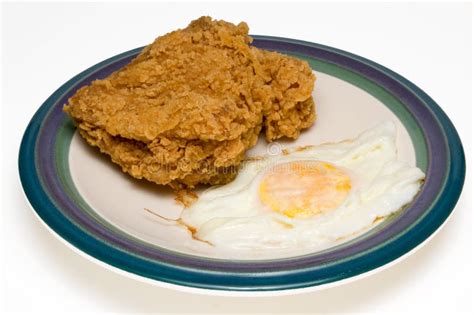 Fried Chicken And Egg Stock Image Image Of Plate Protein 5412809