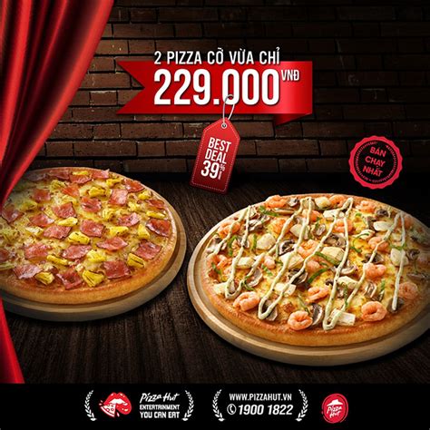 Pizza Hut Combo 2 Pizza Cỡ Vừa Chỉ 229k Tiendauroi