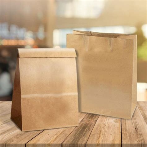 Sacos Kraft Sos Liso Embalagem Delivery Presente Ifood