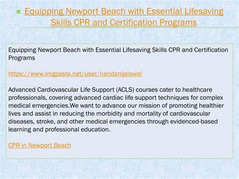 Ppt Equipping Newport Beach With Essential Lifesaving Skills Cpr And