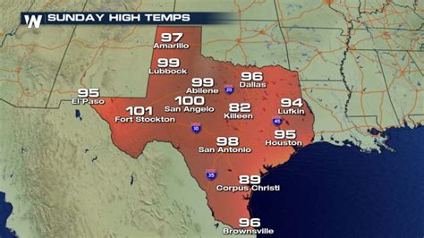 Strong Heat For Texas This Weekend Weathernation Texas Forecast Map Printable Maps