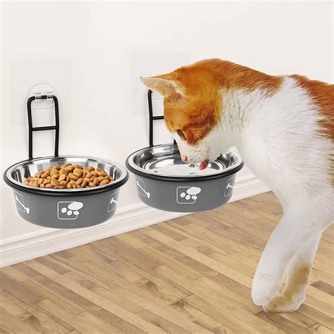 Amazon Torlam Elevated Cat Bowls Wall Mounted Cat Food Dish