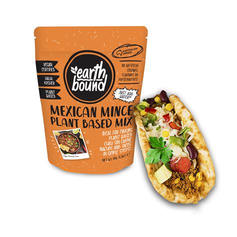 Earth Bound Vegan Mexican Flavoured Mince Mix 10x150g Home Royale