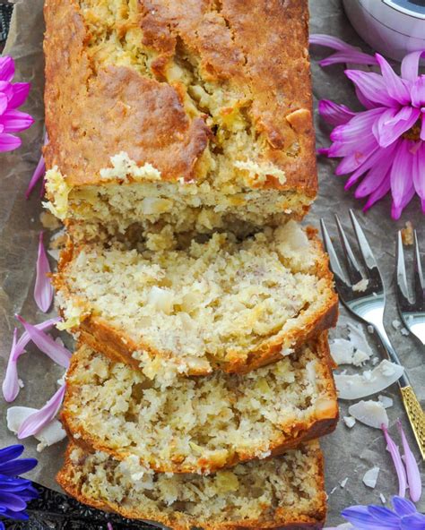 Hawaiian Banana Bread With Pineapple Coconut Macadamia Nuts Honey