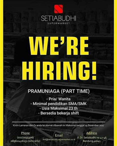 Lowongan Kerja Part Time Bandung