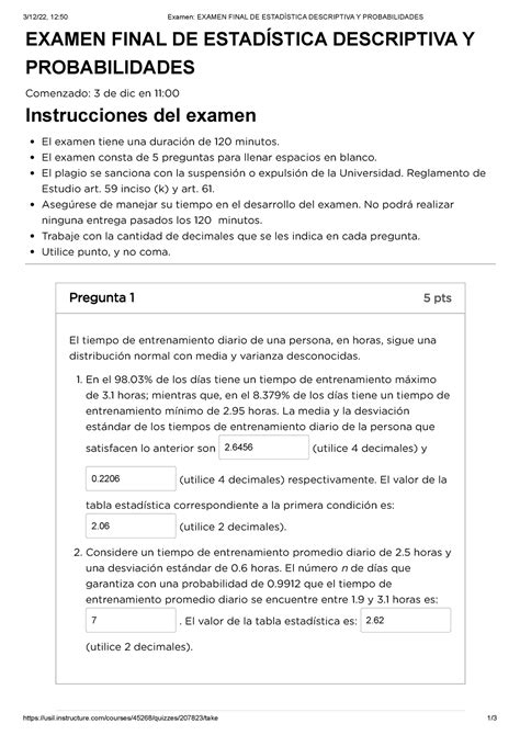 Examen Examen Final DE Estadistica Descriptiva Y Probabilidades 3 12