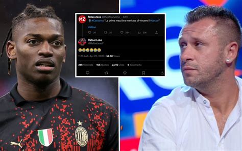 Leao Responds To Provocative Comment From Cassano On Social Media Photo