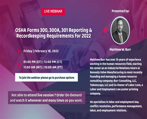 OSHA Forms 300 300A 301 Reporting Recordkeeping Requirements For