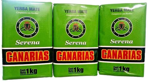 Canarias Serena 3 Pack Yerba Mate 1 Kg Uruguay Brazil Ship From Usa