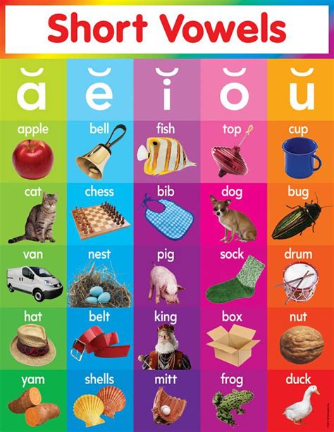 Scholastic Short Vowels Chart Tf 2517 Supplyme