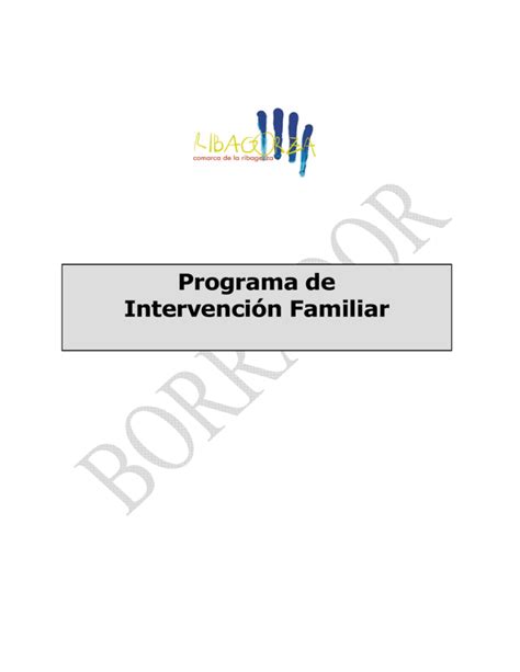 Programa De Intervencion Familiar