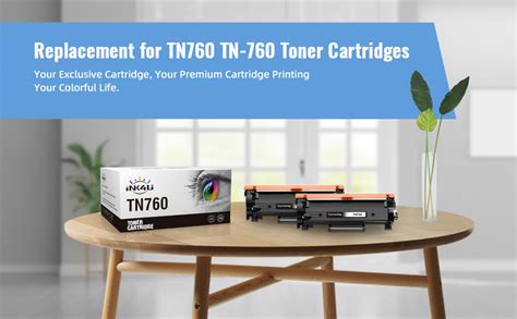 INK4U TN760 TN 760 Lot De 2 Cartouches De Toner De Rechange Pour