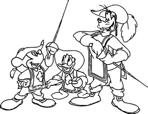 Disney The Three Musketeers Coloring Pages | Wecoloringpage.com