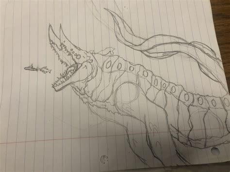 A Kaiju Sketch I Made Rdrawing