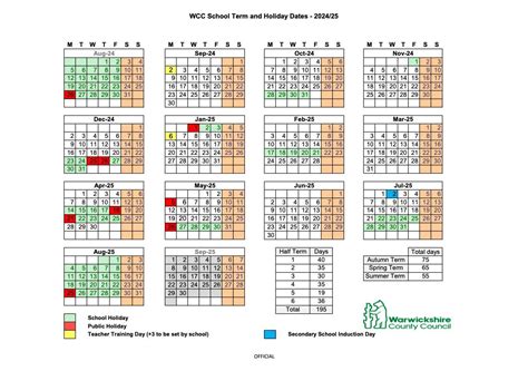 Whitnash Primary School - Term Dates