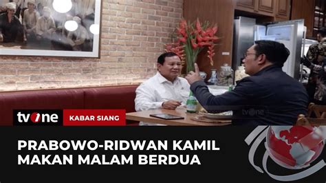 Prabowo Unggah Momen Makan Malam Bersama Dengan Ridwan Kamil Kabar