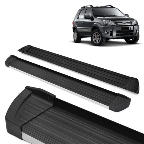 Estribo Slim Preto Fosco Plataforma Aluminio Ecosport Front