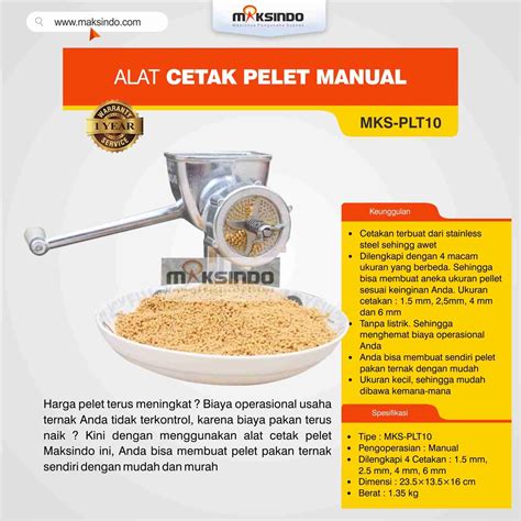 Alat Cetak Pelet Manual MKS PLT10 Maksindo