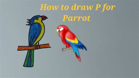 How To Draw Macaw Parrot Easily Step By Step For Kids Colorful Parrot