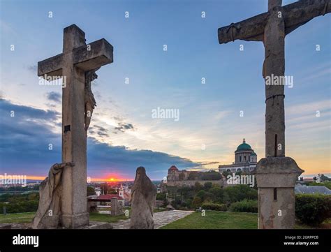 Esztergom Gran Castle Hill With Basilica View From Calvary River