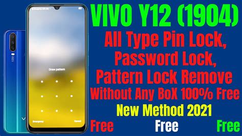 Vivo Y All Type Pin Lock Password Lock Pattern Lock Remove